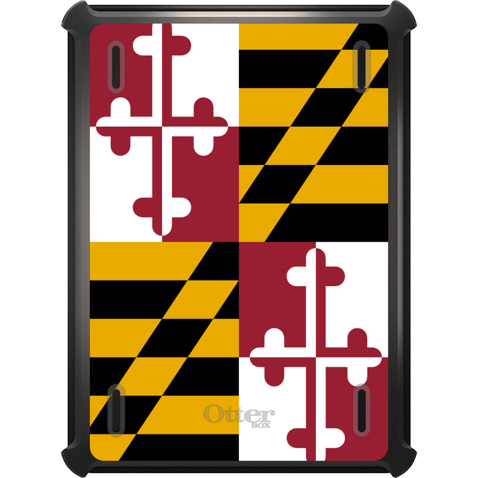 DistinctInk™ OtterBox Defender Series Case for Apple iPad / iPad Pro / iPad Air / iPad Mini - Maryland State Flag