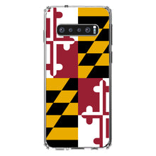 DistinctInk® Clear Shockproof Hybrid Case for Apple iPhone / Samsung Galaxy / Google Pixel - Maryland State Flag
