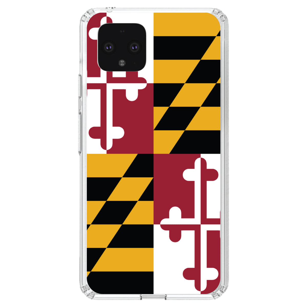 Maryland State Flag Clear Shockproof iPhone Case, view 24