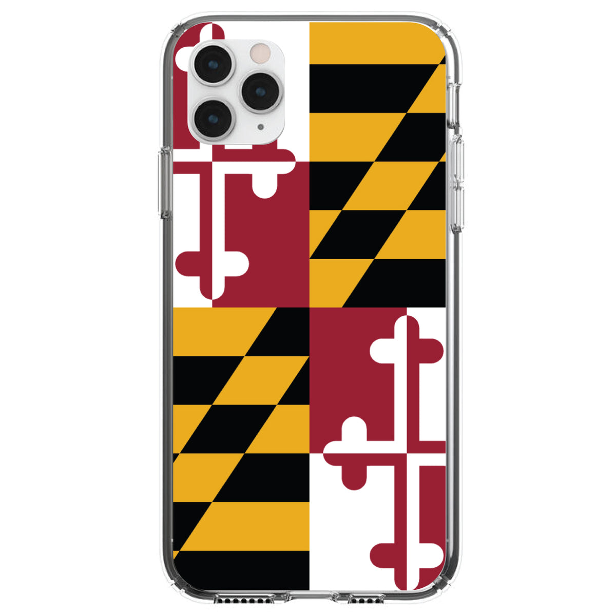 Maryland State Flag Clear Shockproof iPhone Case