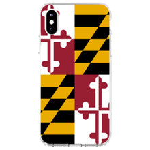 DistinctInk® Clear Shockproof Hybrid Case for Apple iPhone / Samsung Galaxy / Google Pixel - Maryland State Flag