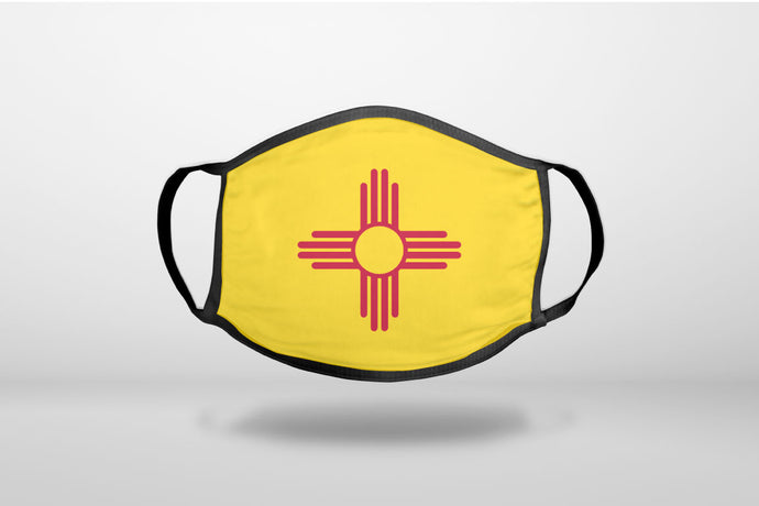 New Mexico State Flag - 3-Ply Reusable Soft Face Mask Covering, Unisex, Cotton Inner Layer