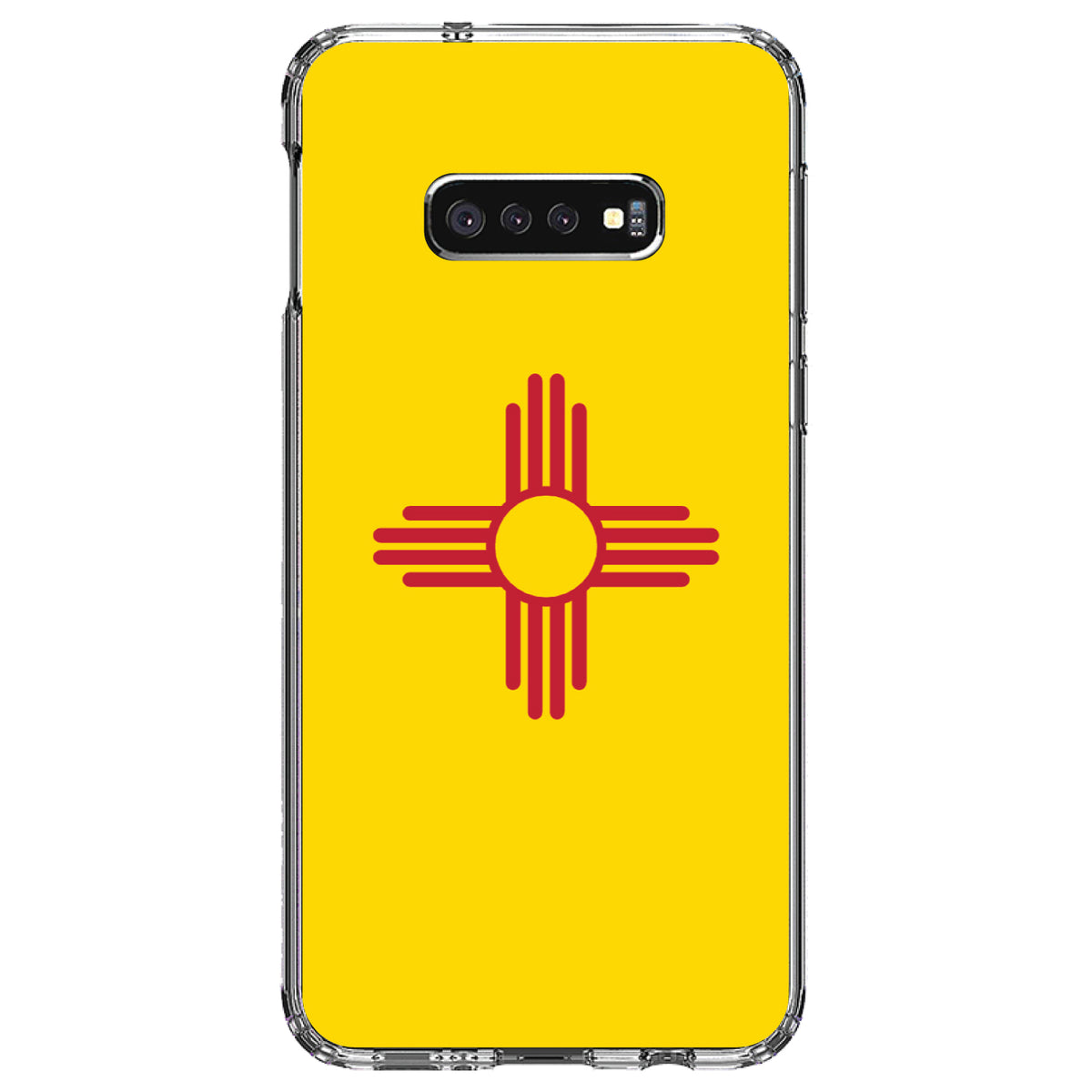 New Mexico State Flag Clear Shockproof iPhone Case, view 18