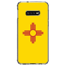 DistinctInk® Clear Shockproof Hybrid Case for Apple iPhone / Samsung Galaxy / Google Pixel - New Mexico State Flag
