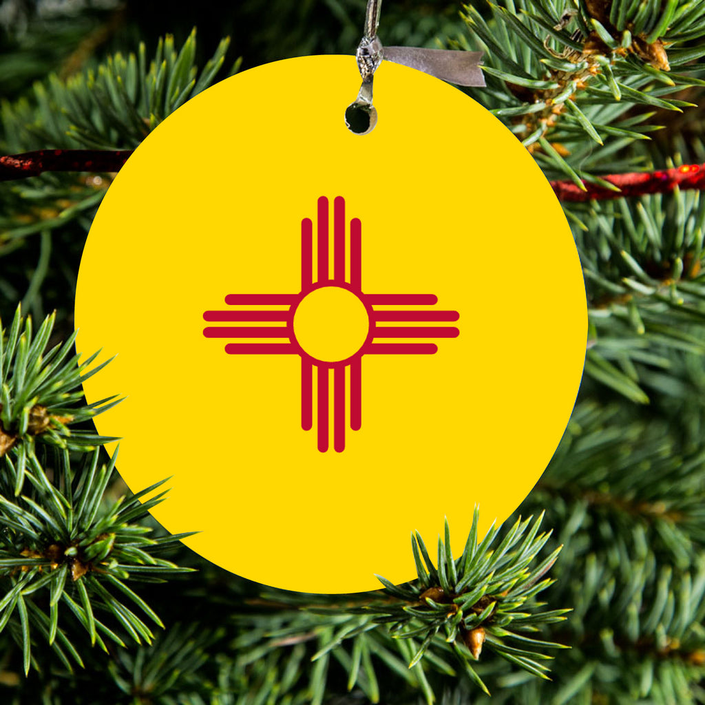 New Mexico State Flag Ceramic Ornament, view 2