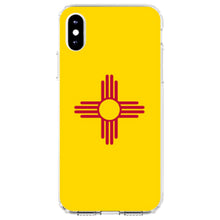 DistinctInk® Clear Shockproof Hybrid Case for Apple iPhone / Samsung Galaxy / Google Pixel - New Mexico State Flag