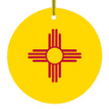 New Mexico State Flag Ceramic Ornament