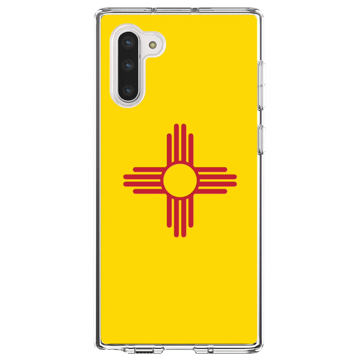 New Mexico State Flag Clear Shockproof iPhone Case, view 9