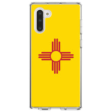 DistinctInk® Clear Shockproof Hybrid Case for Apple iPhone / Samsung Galaxy / Google Pixel - New Mexico State Flag