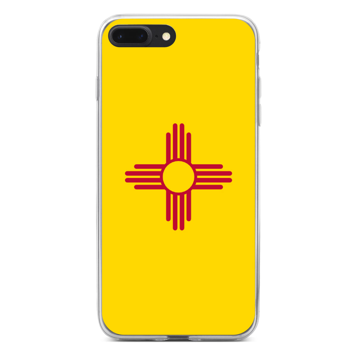 New Mexico State Flag Clear Shockproof iPhone Case, view 6