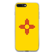 DistinctInk® Clear Shockproof Hybrid Case for Apple iPhone / Samsung Galaxy / Google Pixel - New Mexico State Flag