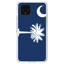 DistinctInk® Clear Shockproof Hybrid Case for Apple iPhone / Samsung Galaxy / Google Pixel - South Carolina State Flag