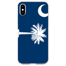DistinctInk® Clear Shockproof Hybrid Case for Apple iPhone / Samsung Galaxy / Google Pixel - South Carolina State Flag