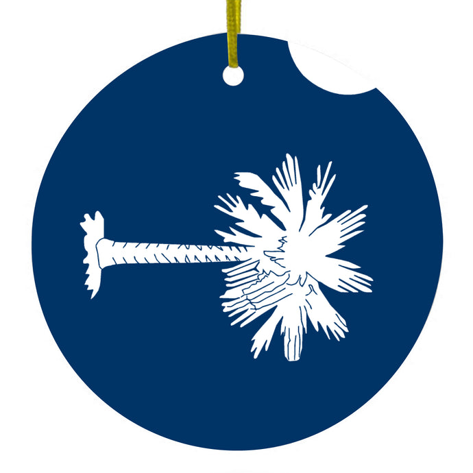 South Carolina State Flag Ceramic Ornament