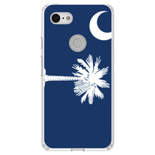 DistinctInk® Clear Shockproof Hybrid Case for Apple iPhone / Samsung Galaxy / Google Pixel - South Carolina State Flag