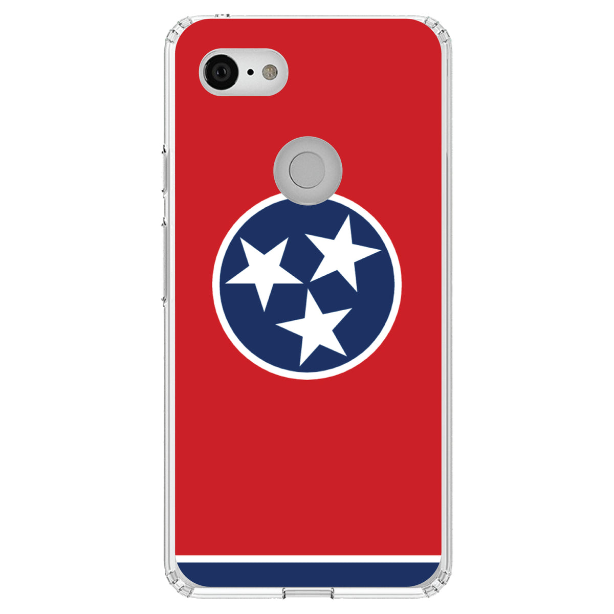 Tennessee State Flag Clear Shockproof iPhone Case, view 21