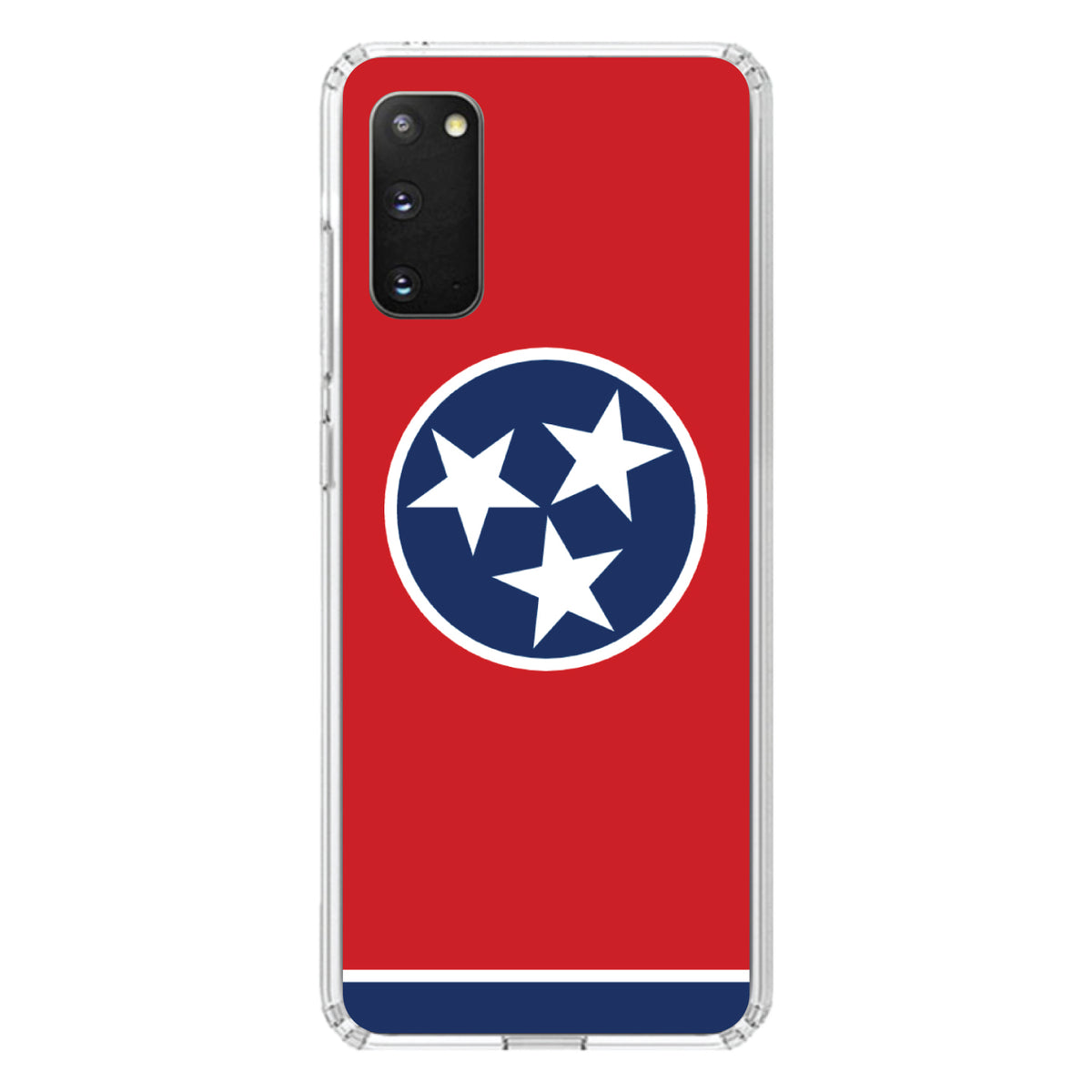 Tennessee State Flag Clear Shockproof iPhone Case, view 14