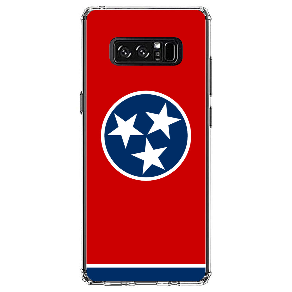 Tennessee State Flag Clear Shockproof iPhone Case, view 12