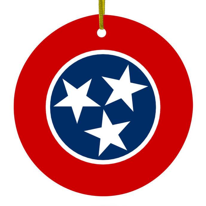 Tennessee State Flag Ceramic Ornament