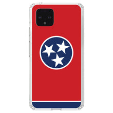 DistinctInk® Clear Shockproof Hybrid Case for Apple iPhone / Samsung Galaxy / Google Pixel - Tennessee State Flag