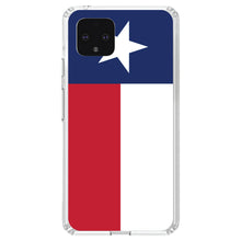 DistinctInk® Clear Shockproof Hybrid Case for Apple iPhone / Samsung Galaxy / Google Pixel - Texas State Flag