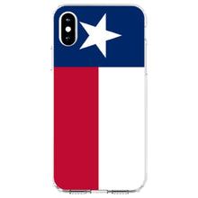 DistinctInk® Clear Shockproof Hybrid Case for Apple iPhone / Samsung Galaxy / Google Pixel - Texas State Flag
