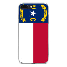 DistinctInk® Clear Shockproof Hybrid Case for Apple iPhone / Samsung Galaxy / Google Pixel - North Carolina State Flag