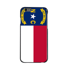 DistinctInk® Hard Plastic Snap-On Case for Apple iPhone or Samsung Galaxy - North Carolina State Flag