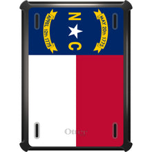 DistinctInk™ OtterBox Defender Series Case for Apple iPad / iPad Pro / iPad Air / iPad Mini - North Carolina State Flag