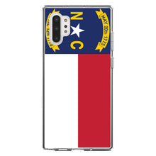 DistinctInk® Clear Shockproof Hybrid Case for Apple iPhone / Samsung Galaxy / Google Pixel - North Carolina State Flag