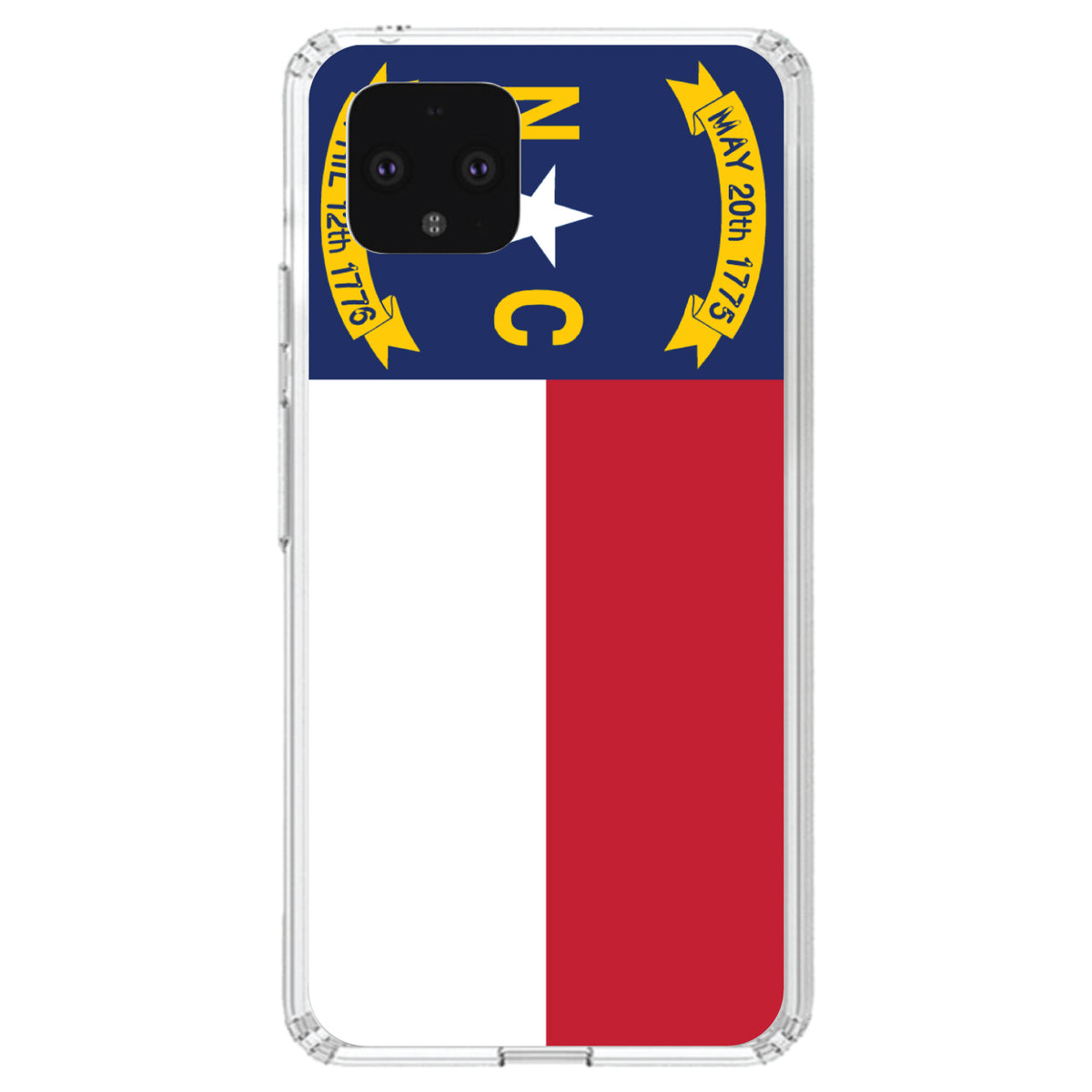North Carolina State Flag Clear Shockproof iPhone Case, view 23