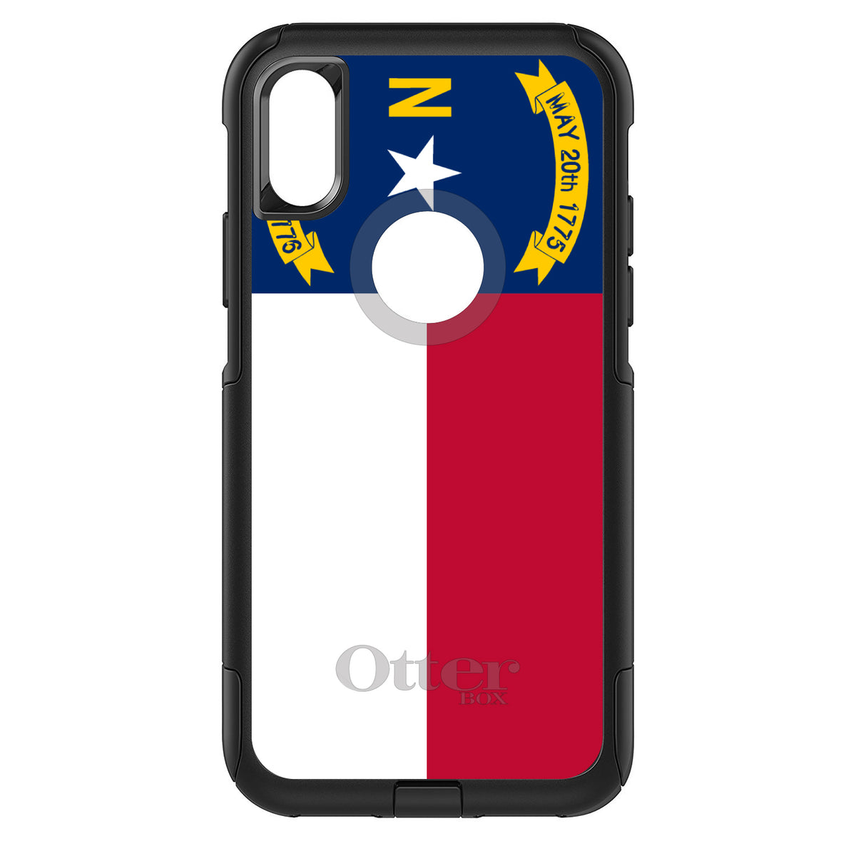 North Carolina State Flag OtterBox Commuter Case for iPhone & Galaxy, view 3