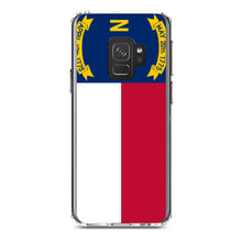 DistinctInk® Clear Shockproof Hybrid Case for Apple iPhone / Samsung Galaxy / Google Pixel - North Carolina State Flag