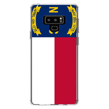 DistinctInk® Clear Shockproof Hybrid Case for Apple iPhone / Samsung Galaxy / Google Pixel - North Carolina State Flag