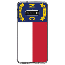 DistinctInk® Clear Shockproof Hybrid Case for Apple iPhone / Samsung Galaxy / Google Pixel - North Carolina State Flag