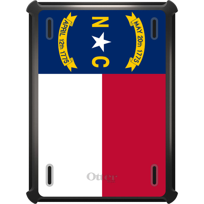 DistinctInk™ OtterBox Defender Series Case for Apple iPad / iPad Pro / iPad Air / iPad Mini - North Carolina State Flag
