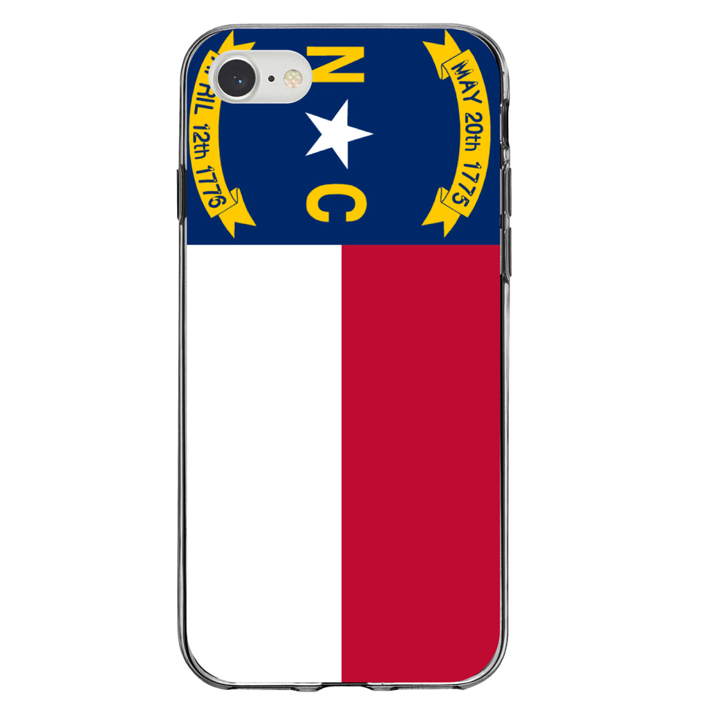 North Carolina State Flag Clear Shockproof iPhone Case, view 5