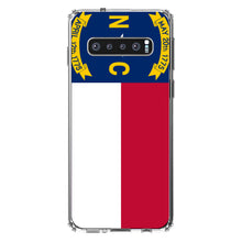DistinctInk® Clear Shockproof Hybrid Case for Apple iPhone / Samsung Galaxy / Google Pixel - North Carolina State Flag