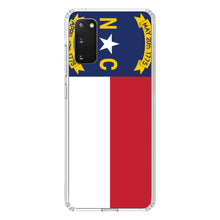 DistinctInk® Clear Shockproof Hybrid Case for Apple iPhone / Samsung Galaxy / Google Pixel - North Carolina State Flag