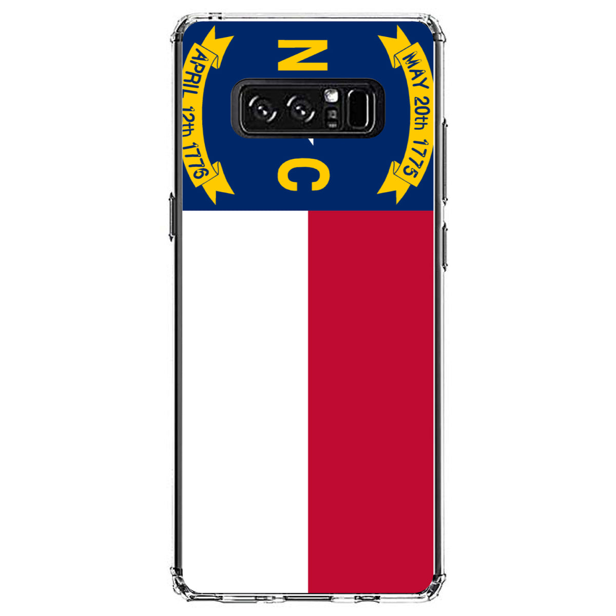 North Carolina State Flag Clear Shockproof iPhone Case, view 12