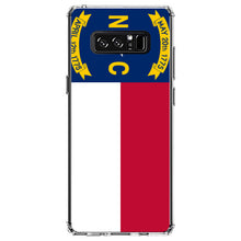 DistinctInk® Clear Shockproof Hybrid Case for Apple iPhone / Samsung Galaxy / Google Pixel - North Carolina State Flag