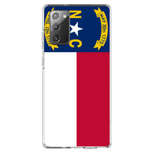 DistinctInk® Clear Shockproof Hybrid Case for Apple iPhone / Samsung Galaxy / Google Pixel - North Carolina State Flag