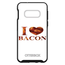 DistinctInk™ OtterBox Symmetry Series Case for Apple iPhone / Samsung Galaxy / Google Pixel - White Bacon Writing I Heart Bacon