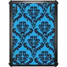 DistinctInk™ OtterBox Defender Series Case for Apple iPad / iPad Pro / iPad Air / iPad Mini - Blue Black Damask Pattern