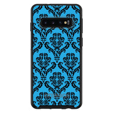 DistinctInk™ OtterBox Symmetry Series Case for Apple iPhone / Samsung Galaxy / Google Pixel - Blue Black Damask Pattern
