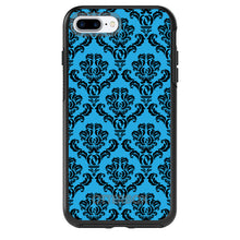 DistinctInk™ OtterBox Symmetry Series Case for Apple iPhone / Samsung Galaxy / Google Pixel - Blue Black Damask Pattern