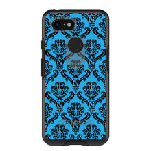 DistinctInk™ OtterBox Symmetry Series Case for Apple iPhone / Samsung Galaxy / Google Pixel - Blue Black Damask Pattern