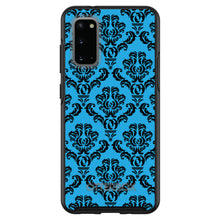 DistinctInk™ OtterBox Symmetry Series Case for Apple iPhone / Samsung Galaxy / Google Pixel - Blue Black Damask Pattern
