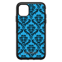 DistinctInk™ OtterBox Symmetry Series Case for Apple iPhone / Samsung Galaxy / Google Pixel - Blue Black Damask Pattern