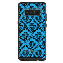 DistinctInk™ OtterBox Symmetry Series Case for Apple iPhone / Samsung Galaxy / Google Pixel - Blue Black Damask Pattern